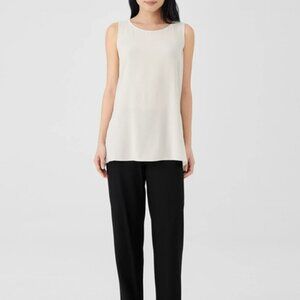 Washable Stretch Crepe Pant Slim Fit, Ankle Length Black Size M